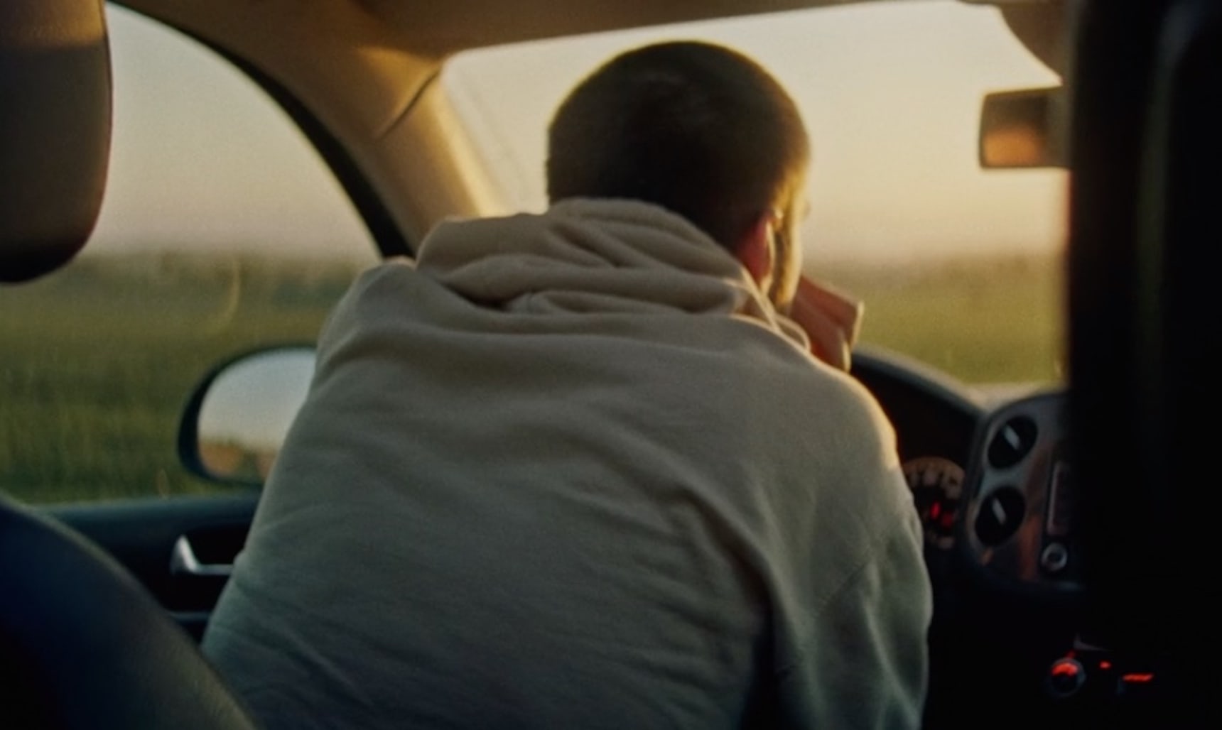 Marko Roth from behind sitting in the car