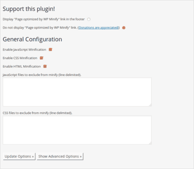 wp minify default