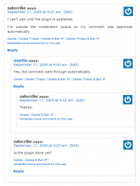 thoughtful comments nested