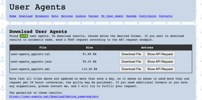 Airplay and AppleTV user agents