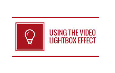 Using the Video Lightbox Effect
