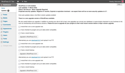 Safe upgrades for WordPress versions 3.7 through 4.0